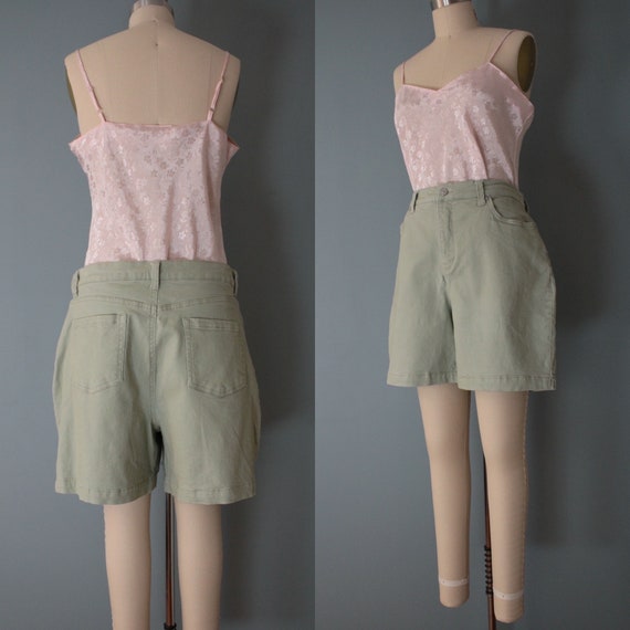 PISTASHIO green denim shorts | soft denim shorts … - image 8