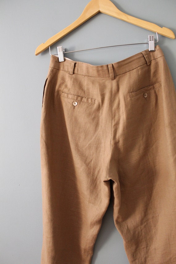 nutmeg linen cropped pants | wide culotte summer … - image 9
