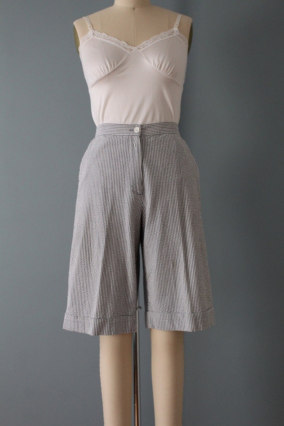 vintage seersucker shorts | 90s Studio Works shor… - image 2