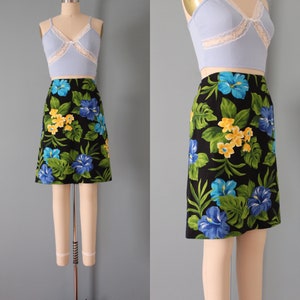 HAWAII mini beach skirt | cotton mini summer skirt | hibiscus flowers cotton skirt