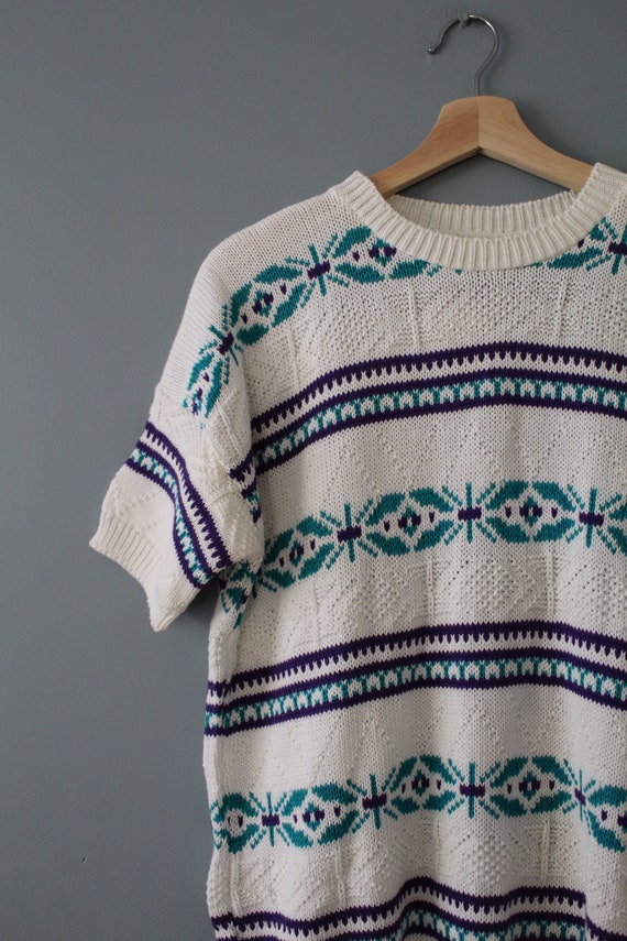 FAIR ISLE pullover sweater | 80s 90s nwt new old … - image 7