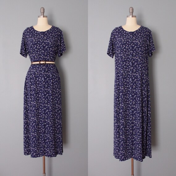 BOTANICAL maxi dress | indigo blue maxi dress | bu