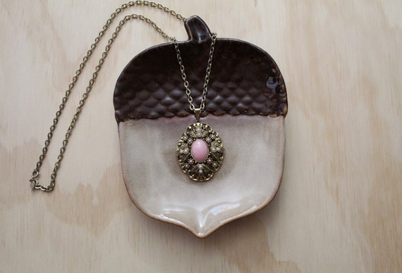 Avon pink cabochon necklace | Victorian Georgian … - image 2