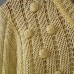 70s lemon zest popcron sweater