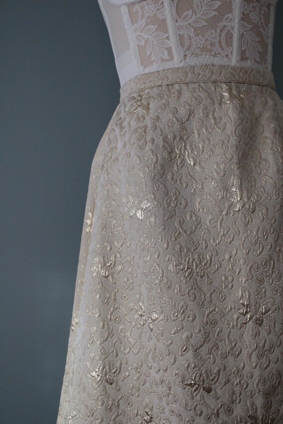 Rent Wine Brocade Crop Top & Skirt main image 0