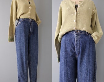 Wrangler baggy banana jeans | 80s indigo blue jeans | super baggy mom jeans