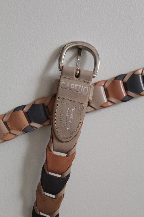 NEUTRALS chain leather belt | Capezio leather bel… - image 10