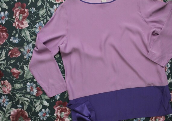 LILAC silk blouse | Neiman Marcus silk top | two … - image 3