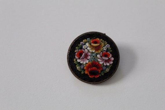 MOSAIC floral brooch | 1930s art deco brooch | mad