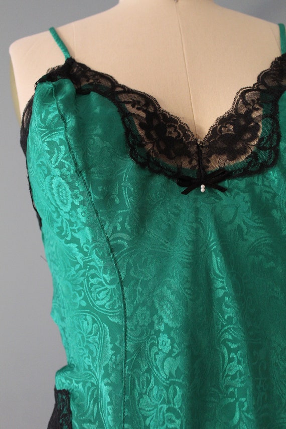 KELLY green lace teddy | 80s embossed sexy onesie… - image 2