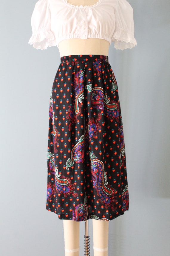 BOHEMIAN midi skirt | whimsical paisley summer sk… - image 3