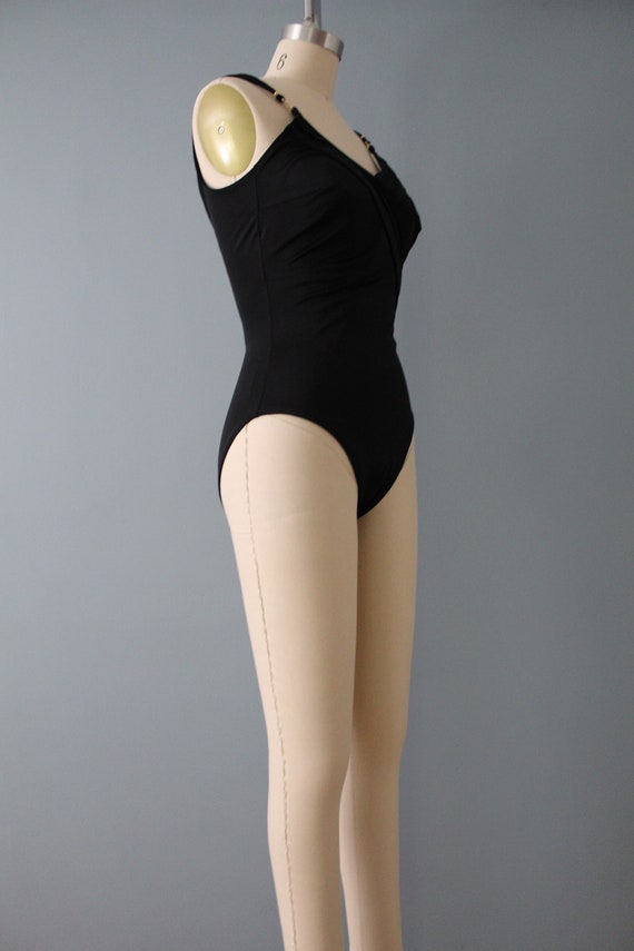black one piece swimsuit | retro inspired strappy… - image 5