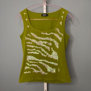 トップス 00s dolce&gabbana glitter tank top brown Dolce&Gabbana X Skims - Scoop Tank by Dolce + Gabbana - Pickle