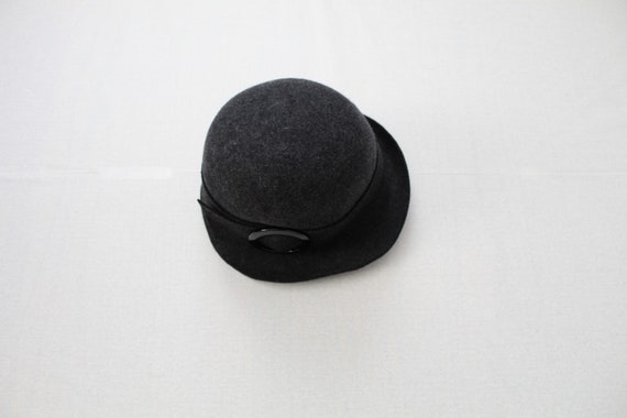 ESCALA charcoal gray cloche | 1930s inspired wool… - image 3