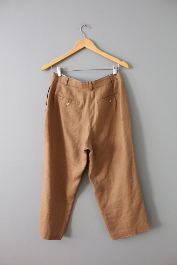 nutmeg linen cropped pants | wide culotte summer … - image 7