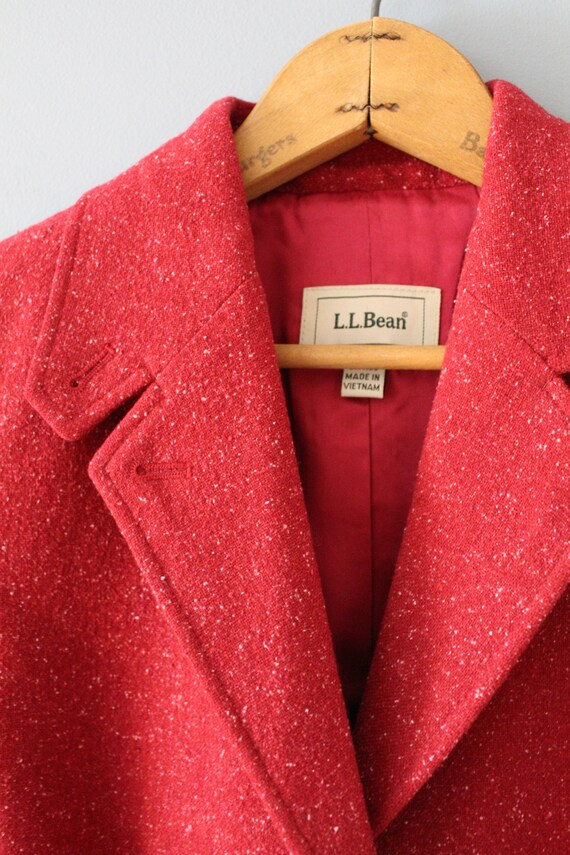 BRICK red wool blazer | 90s LLBean jacket | marbl… - image 10