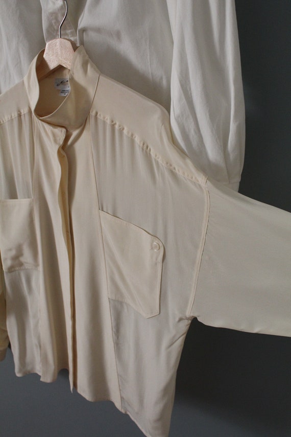 VANILLA CREAM vintage blouses | cotton and silk l… - image 2