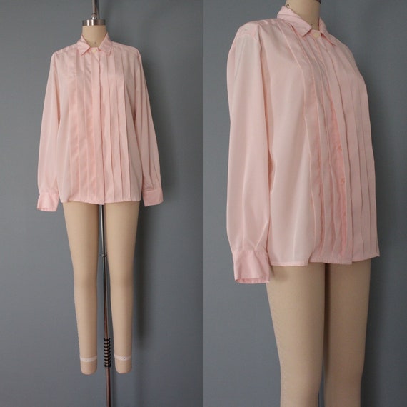 BALLET pink pleated poet blouse - image 2
