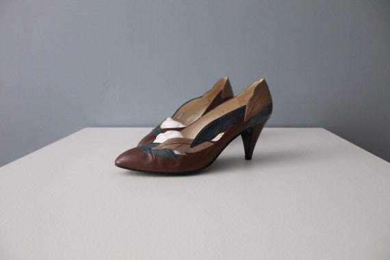 CINNAMON brown heels | 1980s leather pumps | cinn… - image 2