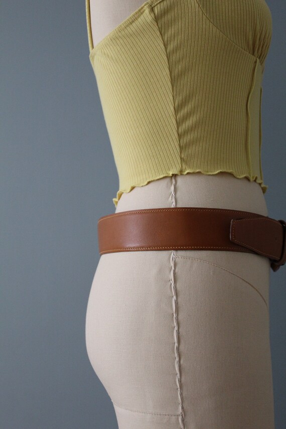 CARAMEL leather belt | bohemian wide leather belt… - image 6