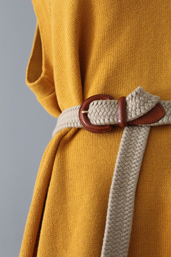 CHESTNUT leather soft belt | Talbots cinch belt
