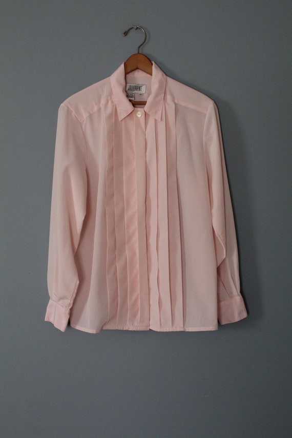 BALLET pink pleated poet blouse - image 3