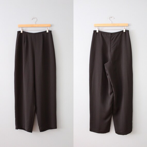 wide black pants | 90s Marie St. Claire pants - image 7