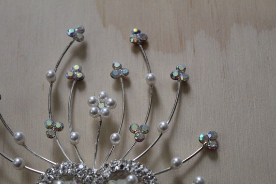 HEART rhinestone hair comb | pastel multicolor rh… - image 6