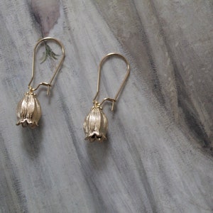 LILY OF THE Valley earrings Victorian Regency Poet earrings botanical woodland whimsical flower earrings image 4
