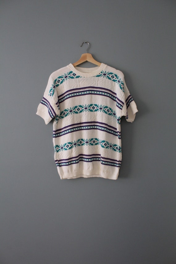 FAIR ISLE pullover sweater | 80s 90s nwt new old … - image 1