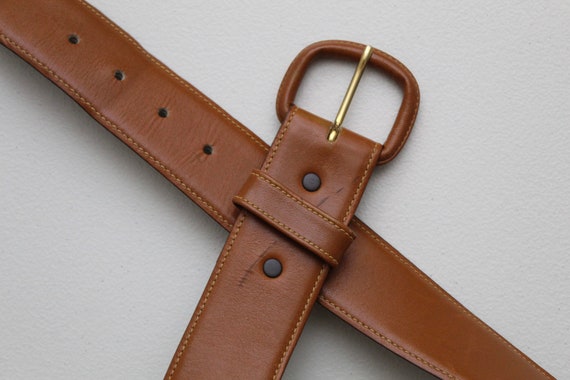 CARAMEL leather belt | bohemian wide leather belt… - image 8