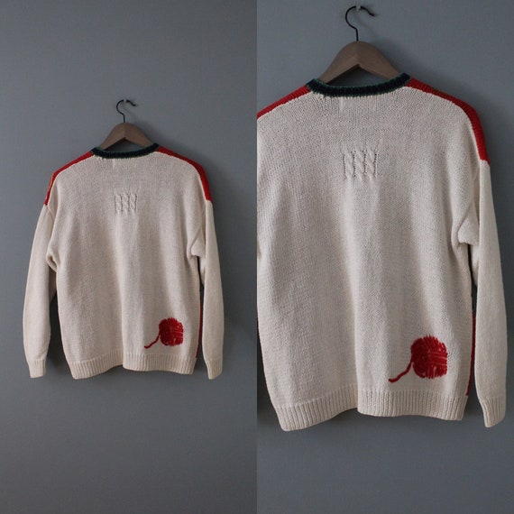 KNITTING lovers intarsia cardigan | 90s rare gran… - image 10