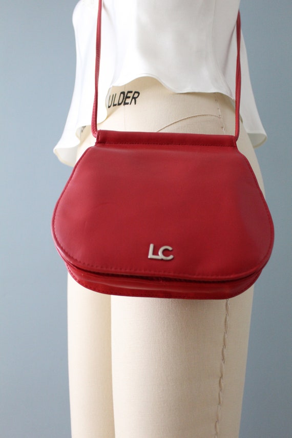 LlPSTICK red Liz Claiborne leather bag