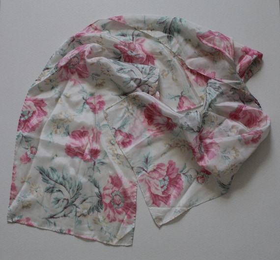 POPPIES silk scarf | botanical silk scarf | paste… - image 1