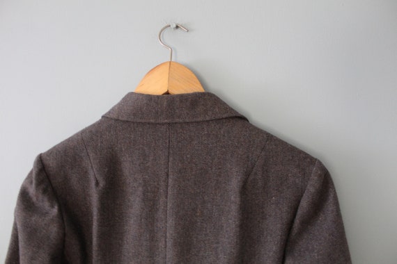 HERRINGBONE wool cropped jacket | 90s Larry Levin… - image 8