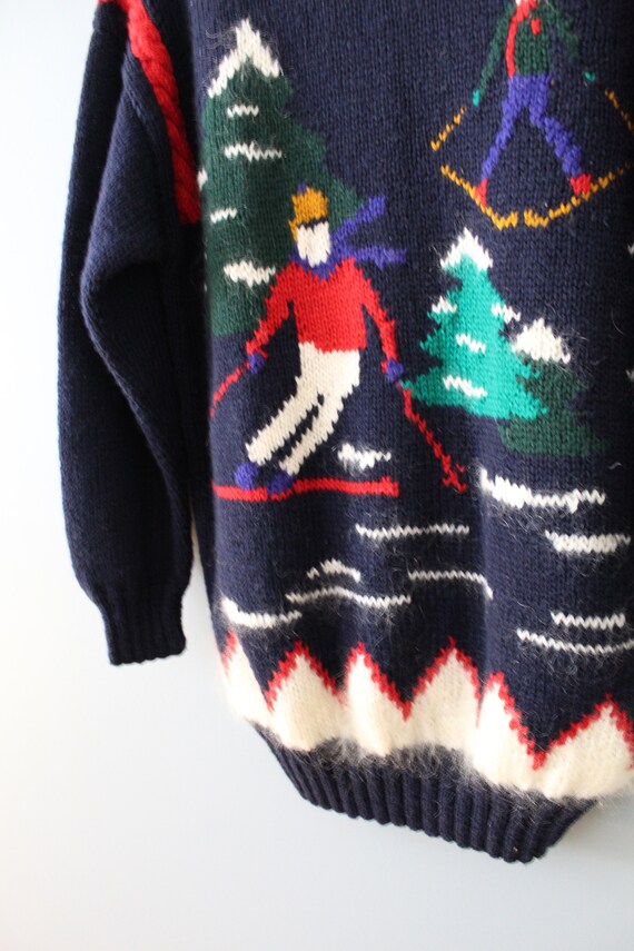 ICE SKATERS mohair wool sweater | 1980s Michelle … - image 6