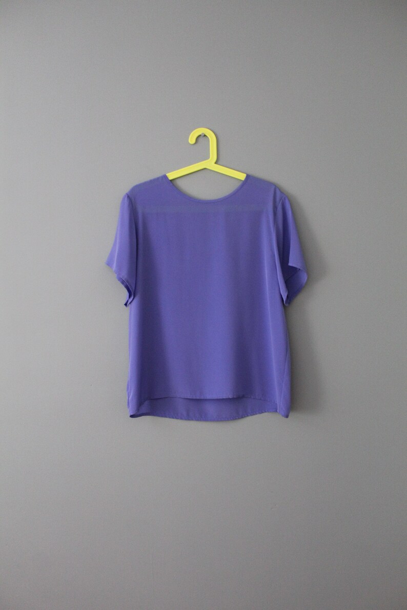 PERIWINKLE and PINK vintage tops 1990s blouses choose or set short sleeves summer tops image 8