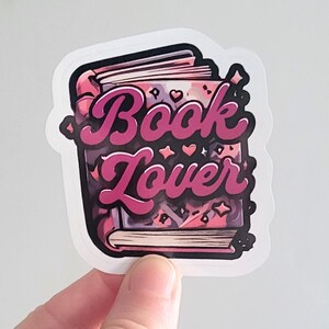 Book Lover Sticker  Aesthetic Vinyl Sticker for Readers  Bookish Gift, Bibliophile Decor, Bookworm Accessories, Laptop Sticker, Sticker Gift