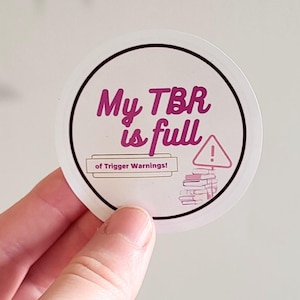 Trigger Warning Dark Romance Sticker, Spicy Bookish Romance Reader, Sticker Book Lover Gift, Morally Grey Love Vinyl Sticker, Booktok, Merch