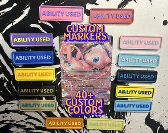 TCG Ability Used Markers for Pokemon, MTG, Lorcana, One Piece, and other card games! Other Marker Types Available!