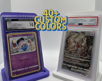 Graded Card Display Stand | PSA, CGC & Beckett Trading Card Holder | TCG Slab Display | Pokémon, MtG, One Piece, Sports Cards