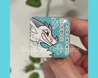 Dragon puppeteer button 1.25"