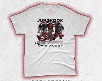 BTS Jeon Jungkook X CK T-shirt PNG | Bootleg T-shirt | K-pop Fan