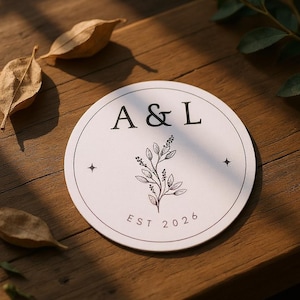 Personalized Cork Back Coaster Wedding Gift Custom Drinkware Engagement Wedding Coaster Anniversary Gift Cute Housewarming Custom Coaster