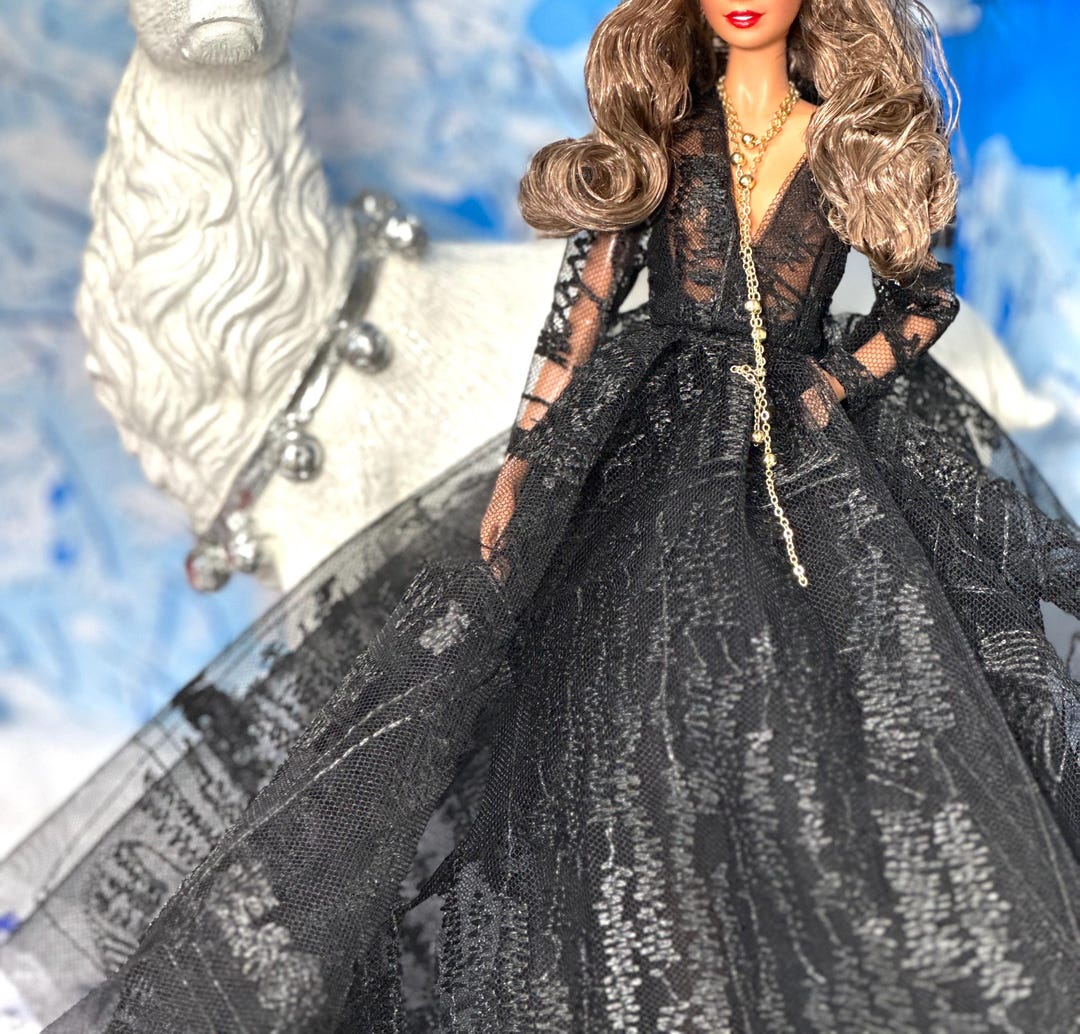 Black Dress for Fashion Dolls 1:6 Scale Doll Dress 11.5 Dolls Black Doll  Dress - Etsy