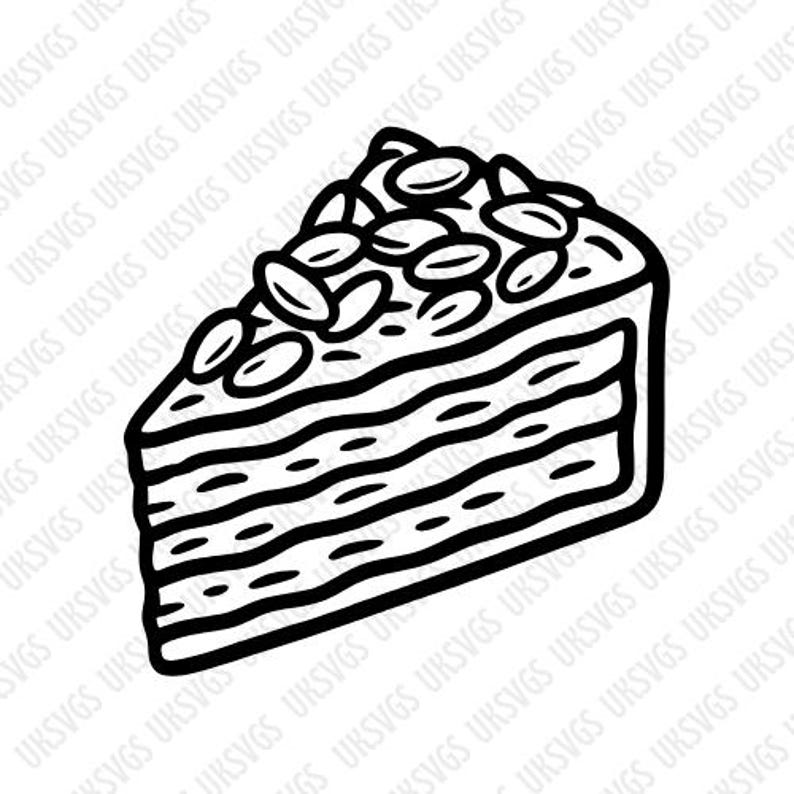 Almond Cake SVG Bundle for Cricut, Silhouette, Desert Craft, Baking Cut ...