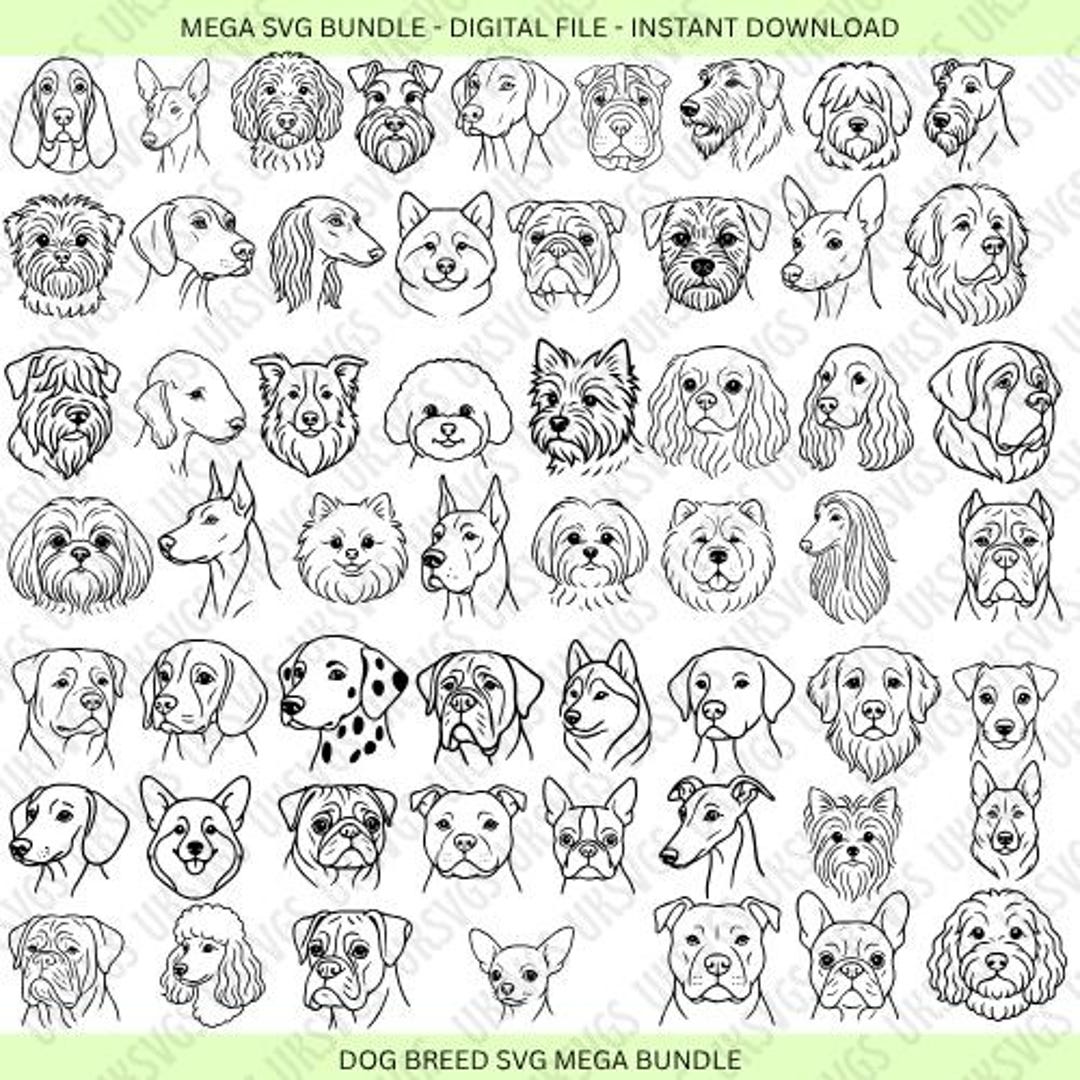 Dog Breeds Mega SVG Bundle for Cricut, Silhouette, Pets, Dog Gifts ...