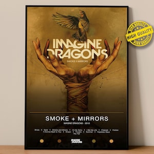 Imagine Dragons Poster | Smoke + Mirrors Poster #09007 | Album Poster Prints | Wall Decor Posters | Album Cover | Pop Music Poster