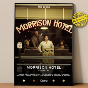 Póster de The Doors / Póster del Hotel Morrison / Impresiones de pósteres de álbumes / Pósteres de decoración de pared / Portadas de álbumes / Póster de música rock