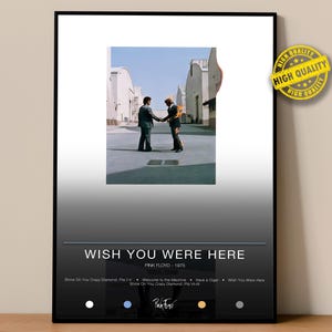 Poster Pink Floyd / Poster Wish You Were Here / Stampe poster album / Poster decorazioni da parete / Copertina album / Poster musica rock